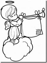 Precious Angel Coloring Pages Moments Angels Trumpet Drawing Printable Musical Cloud Male Para Colorear September 2010 Getdrawings Paintingvalley Getcolorings Girl sketch template