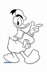Coloring Donald Pages Duck Daisy Pointing Disney Disneyclips Book sketch template