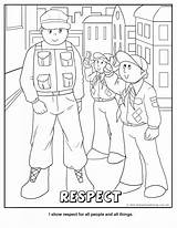 Respect Coloring Scout Cub Pages Printable Scouts Tiger Wolf Activity Kids Makingfriends Boy Honesty Logo Scouting Clipart Print Printables Sheets sketch template