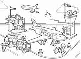Coloring Airport Lego Pages Airplane Color Duplo Getdrawings Getcolorings Printable Colorings sketch template