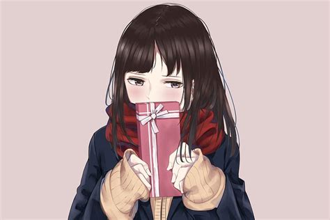 Cute Anime Girl Shy T Box Hd Wallpaper Pxfuel