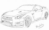 Gtr Nissan Drawing Skyline Draw R35 Drawings Sketch Do R34 Coloring Pages Car Easy Pencil Sketches Paintingvalley sketch template