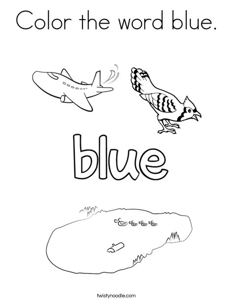 blue coloring pages coloring page cartoon