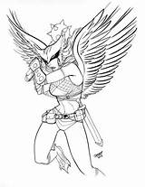 Hawkgirl Injustice Colouring Hawk sketch template