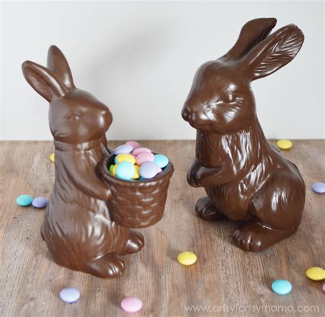faux chocolate easter bunny artsy fartsy mama