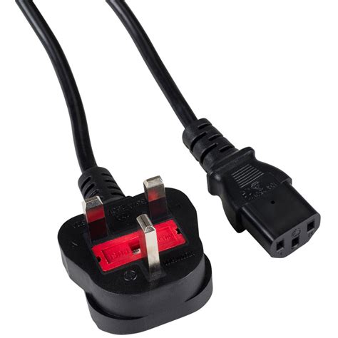 ft  awg iec type   iec  power cord black uk