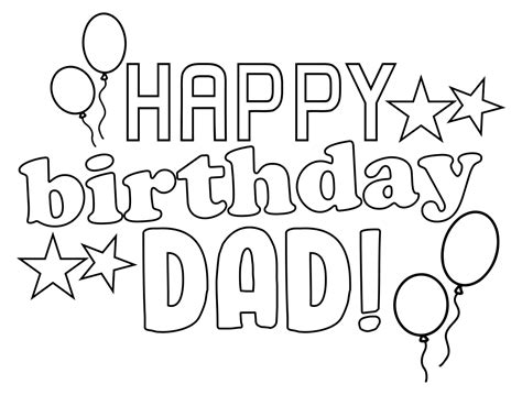 happy birthday dad printable card
