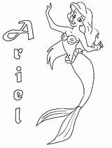 Coloring Pages Mermaid Little Disney Ariel Princess Mermaids Popular Coloringhome Para Library Clipart sketch template