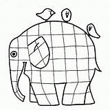 Elmer Elephant Colouring Jinni sketch template