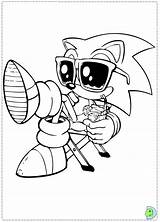 Sonic Coloring Dinokids Pages Print Close sketch template