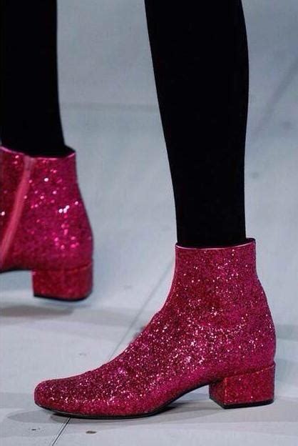 Hot Pink Bling Glitter Women Fashion Ankle Boots Round Toe Ladies