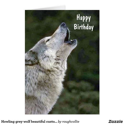 create   card zazzle happy birthday wolf custom photo cards