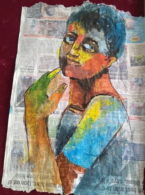 painting  newspaper painting art creation