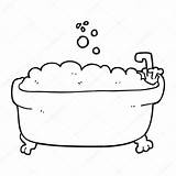 Bathtub Badewanne Vasca Badkuip Depositphotos Lineartestpilot sketch template