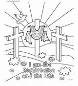 Easter Coloring Pages Sheets Kids Sunday Colouring School Christian Printable Religious Bible Printables Jesus Story Crafts Color Church Resurrection Children sketch template