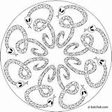 Mandala Chinois Un Serpent Nouvel Colorier Coloriage Année Du Tableau Choisir Year sketch template