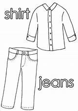 Jeans Colouring sketch template