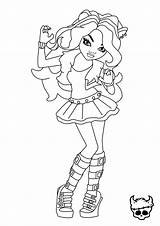 Coloring Pages Wolf Clawdeen Monster High Highschool Dead Getcolorings Visit Getdrawings sketch template
