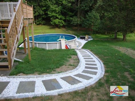 ground pool landscaping  ground pool
