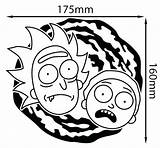 Morty Rick Pages Portal Coloring Drawing Template Color Getcolorings Sticker Getdrawings sketch template