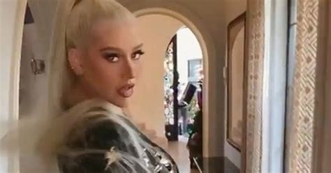 Age Defying Christina Aguilera Rocks Skintight Catsuit As