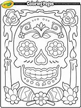 Muertos Crayola Colouring Calaveras sketch template