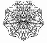 Coloring Pages Mandala Trippy sketch template