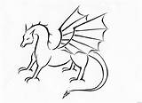 Dragon Outline Welsh Coloring Drawing Printable Coloring4free Sketch Pages Dragons Drawings Clipart Clip Paintingvalley Related Posts Sketches sketch template