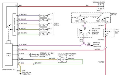 mercedes glow plug relay wiring diagram