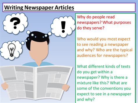 newspaper article writing teaching resources