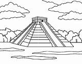 Tajin Pirámide Chichén Itzá Piramide Pintar Chichen Itza sketch template