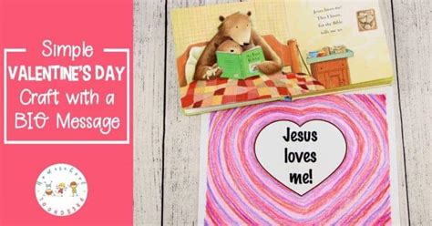 homemade jesus loves  valentines craft  kids