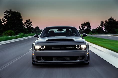 dodge challenger srt demon front view  motion  motor trend