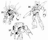 Macross Valkyrie Rockwell Robotech Mecha sketch template