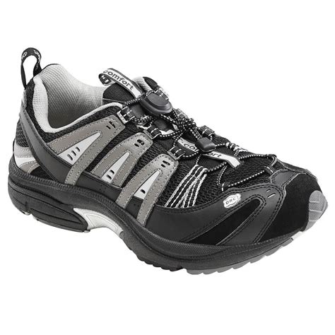 dr comfort dr comfort performance mens athletic shoe  black gray