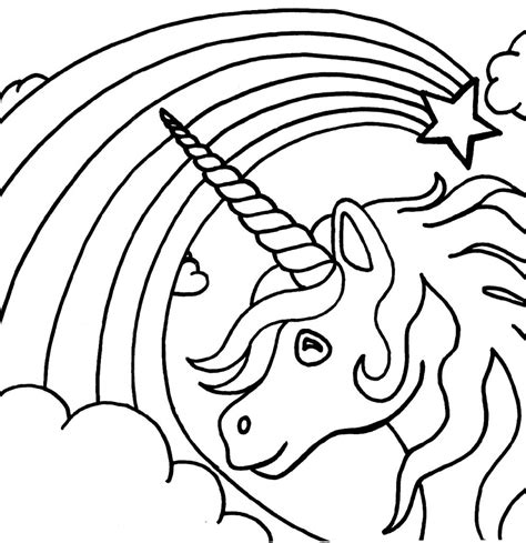 unicorn rainbow coloring pages usable educative printable