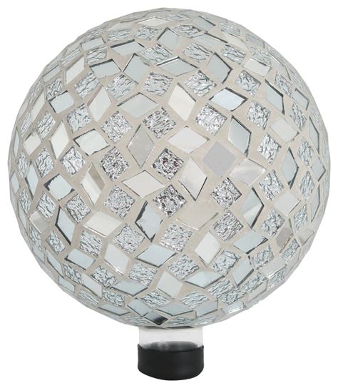 Sunnydaze Mirrored Diamond Mosaic Outdoor Garden Gazing Globe Ball 10