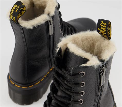 dr martens jadon fur lined boots black ankle boots