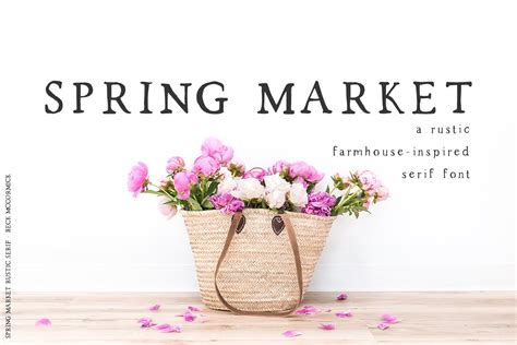 spring market rustic font serif fonts creative market
