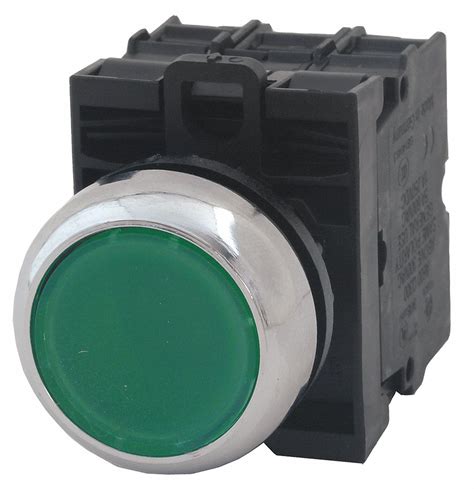 eaton mm led  illuminated push button  maintained momentary action green xe