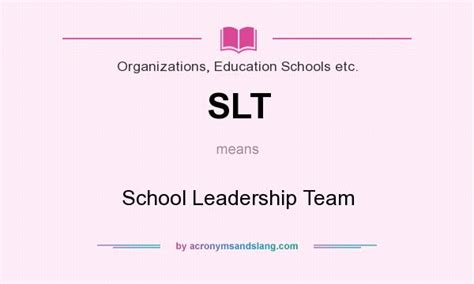 slt school leadership team  organizations education schools   acronymsandslangcom