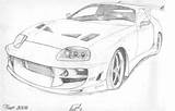 Supra Toyota Furious sketch template