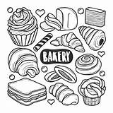 Bakery Coloring Doodle Vector Freepik Premium Drawn Icons Hand sketch template