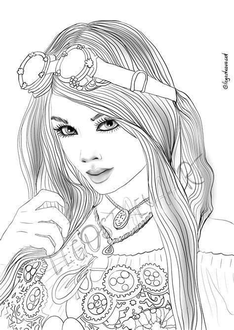 coloring pages girls pretty