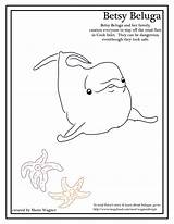 Beluga Designlooter Whale Betsy sketch template