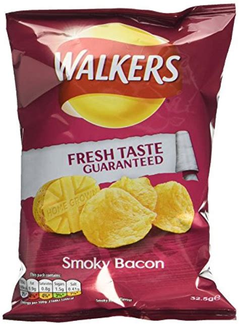 walkers smoky bacon flavour crisps   approved food