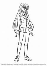 Vampire Moka Rosario Draw Akashiya Step Drawing Manga Anime sketch template