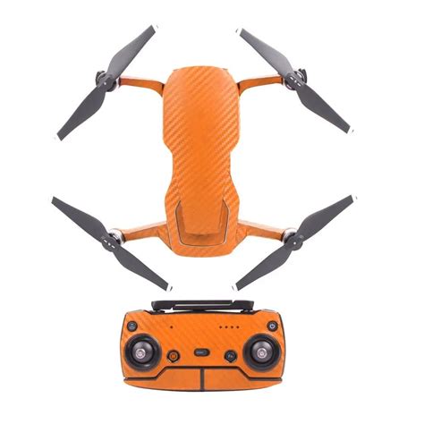 orange carbon fiber waterproof pvc decal skin sticker  dji mavic air drone body protection