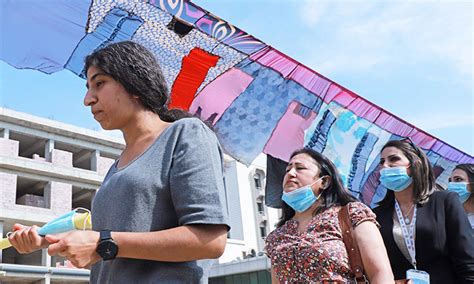 5 km long artwork pays homage to iraq kurd women who are