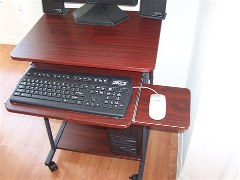 sts  mini compact computer  laptop desk table  wheels